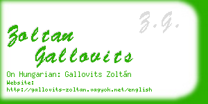 zoltan gallovits business card