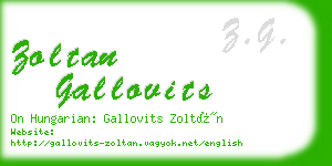 zoltan gallovits business card